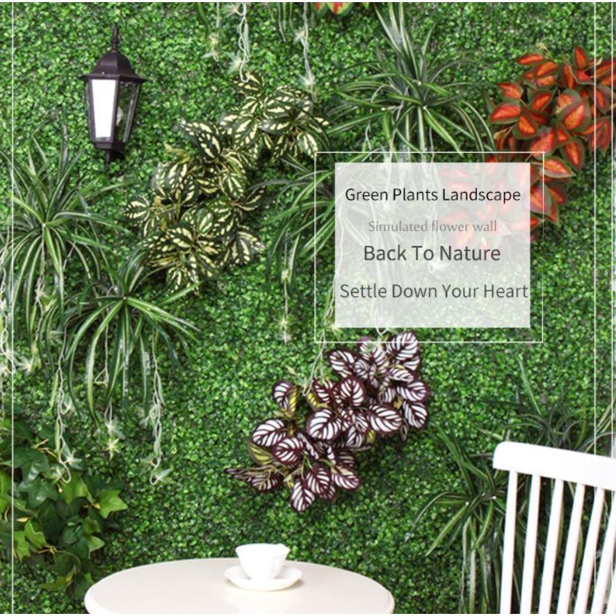 Home Garden Outdoor Wedding Decoration Fake Flower Artificial 5 Fork Plastic Fern Grass Green Leaf (662L)