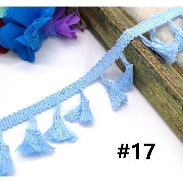 Polyester Cotton Fringe 1yard 4.0cm Lace Tassel Trimming Colorful Ribbon Garment Sewing Accessory 彩色流苏花边(1917L) - Image 19