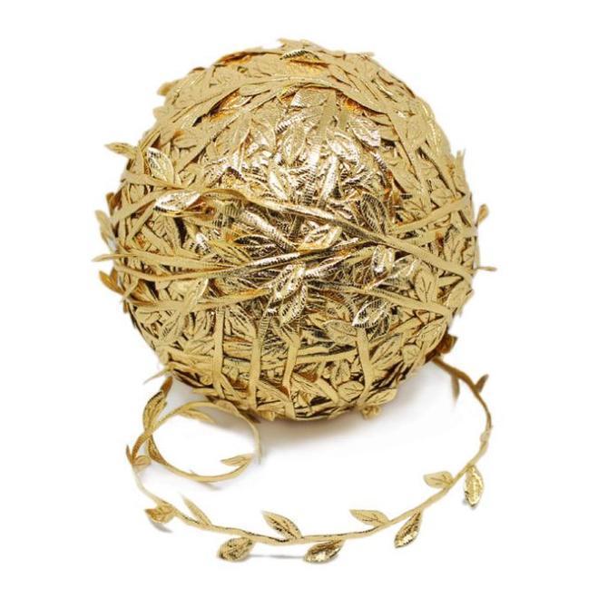 1yard Gold Silver Leaves Vine Artificial Silk Leaf Handmade Scrapbooking Craft Wreath Wedding Party Decor Fake (850L) - Image 11