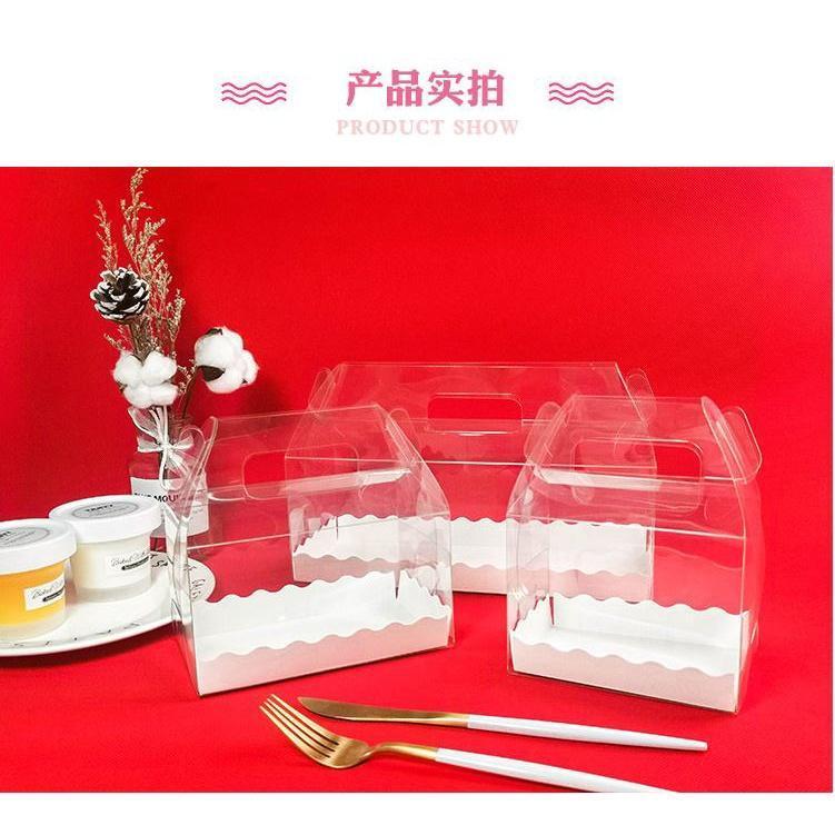 Handle Transparent Birthday Cake Boxes With Paper Tray Wedding Handmade Gift Supplies Baby Show Favor Box(1010L) - Image 6
