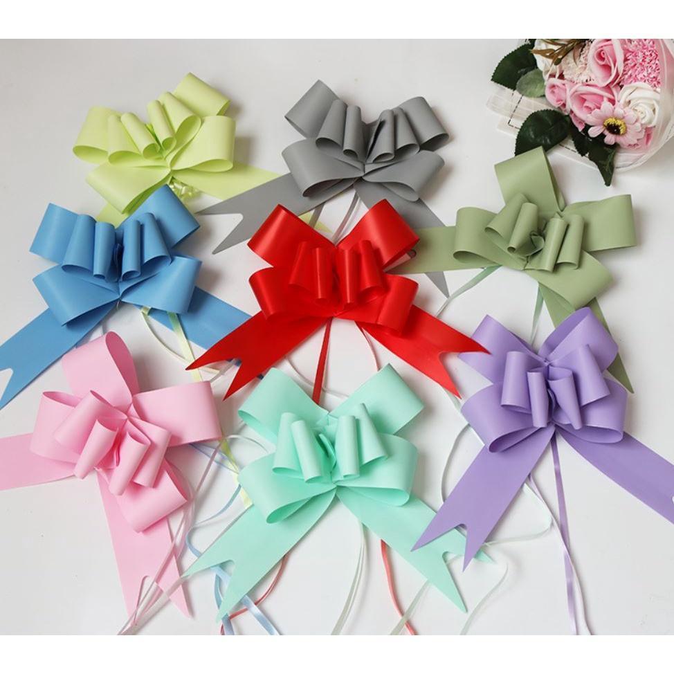 5Pcs Creative 4.5cm Pull Bow Ribbon for Gift Flower Bowknot Gift Packing DIY Party Wedding Car Room Decoration(703L)