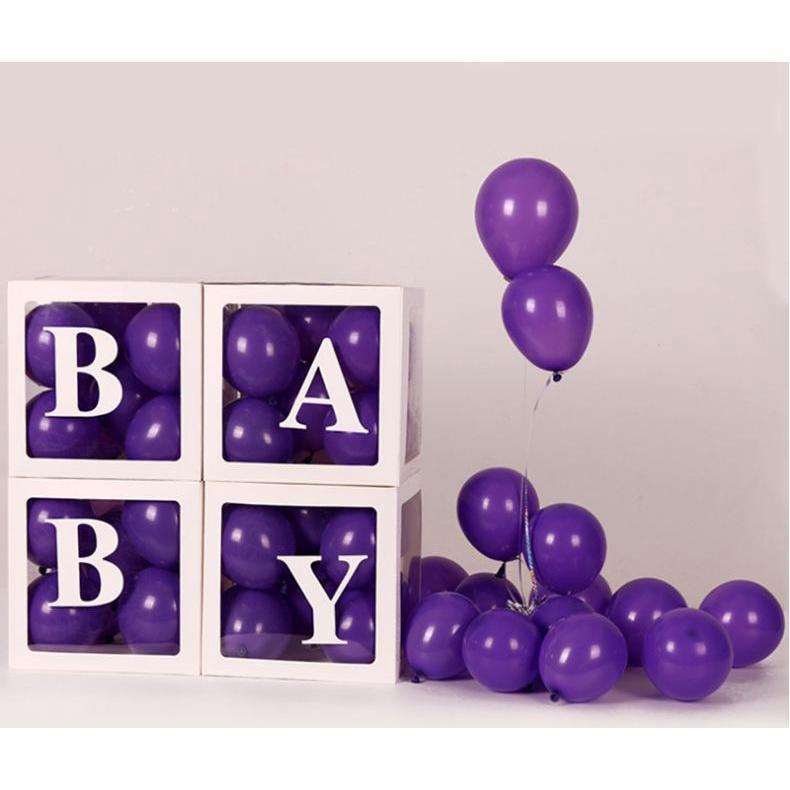1set 4pcs balloon box DIY Transparent Box balloons decor BABY LOVE Blocks baby shower supplies wedding Party(549L) - Image 12