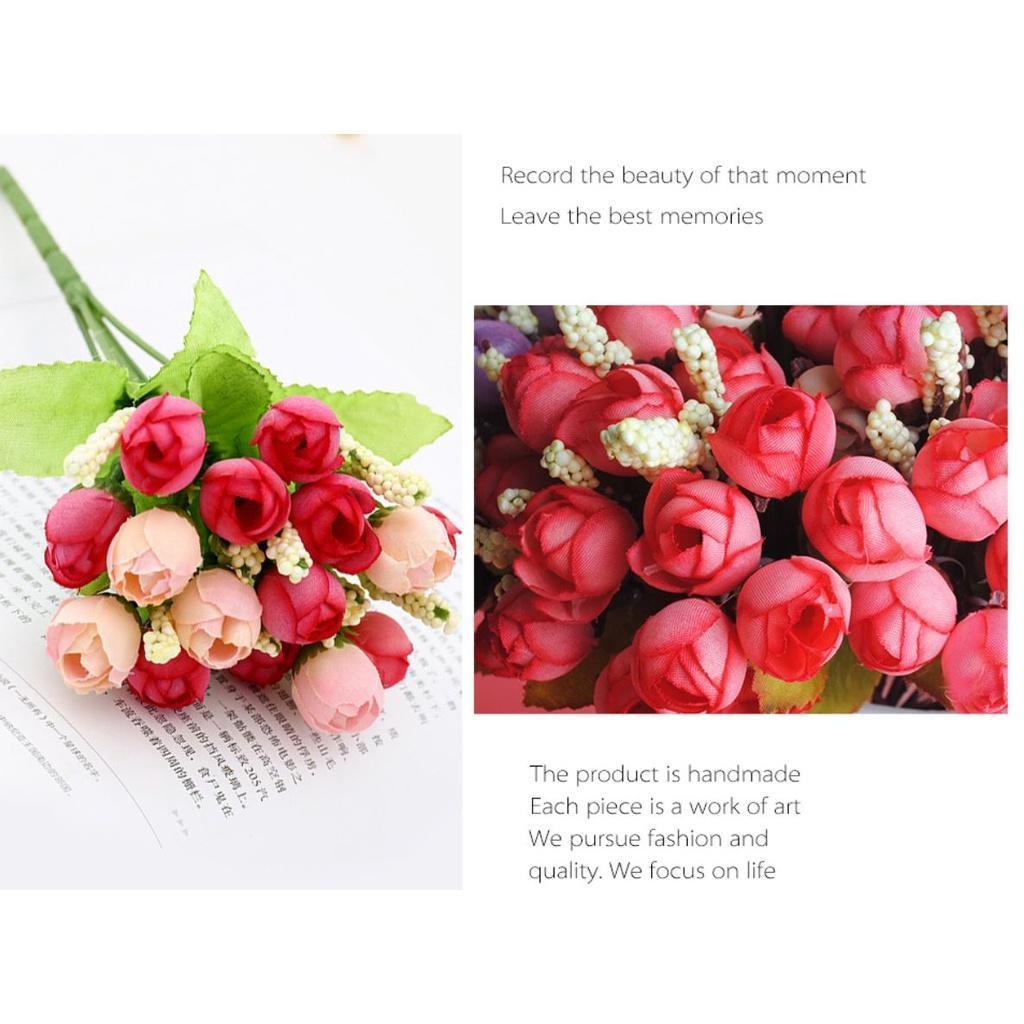 Silk Small artificial Rose Daisy Camellia flowers party home decor wedding decoration accessories(652L) - Image 2