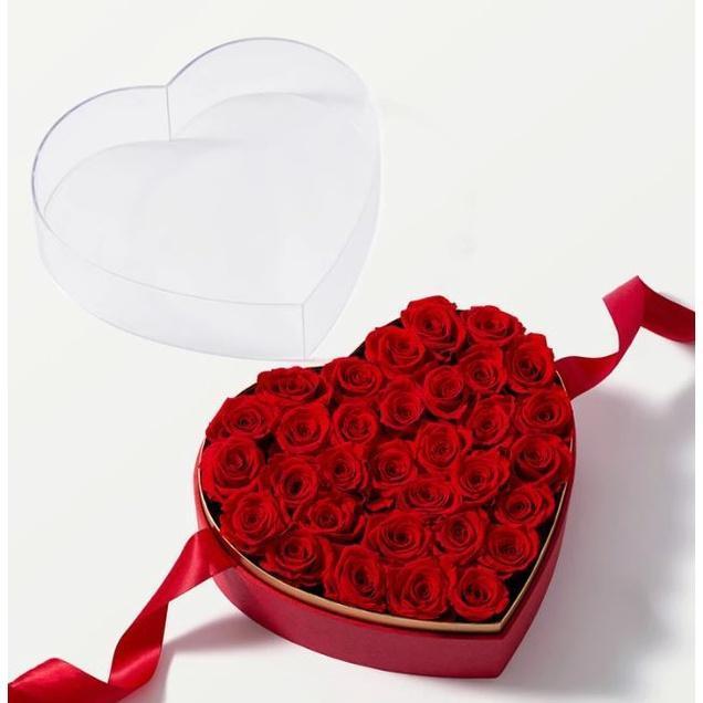 Flower Gift Box Valentine Gift Packaging Box Heart Shaped Flower Box Valentine's Day Fresh Flower Wrapping Box(1860L) - Image 2