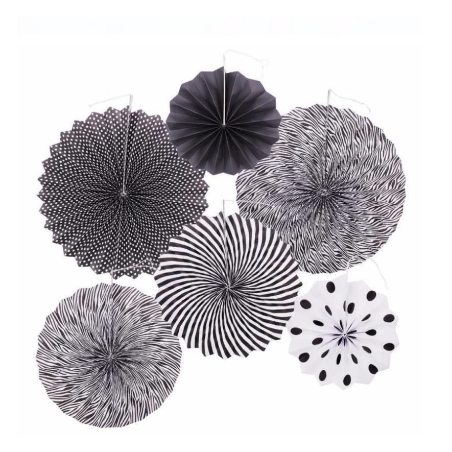 Birthday party paper flower ball paper fan set birthday pull flag party activity(302L) - Image 15