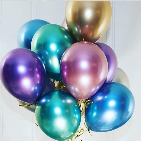 5pcs 12inch 2.8g New Glossy Metal Pearl Latex Balloons Thick Chrome Metallic Colors Inflatable Air Balls 金属乳胶气球 (244L) - Image 2
