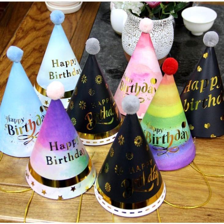 1pc Happy Birthday Party Hats Gold Letter Artificial Flower Decoraiton Crown Decorations Party Heart Star Crown(726L) - Image 2