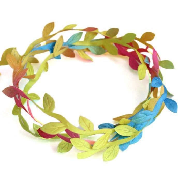 1yard Leaf Artificial Flower Colorful Leaves Ivy Vine Ribbon For Home Wedding Decoration DIY(1781L) - Image 3