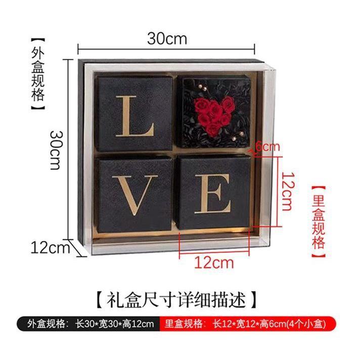 New Valentine's Day New Fashion Surprise Blind Box Acrylic Transparent Hand Holding Flowers Gift Box Chocolate(1891L) - Image 4