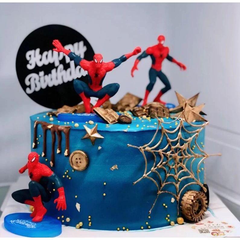 New Superhero Cake Topper Spider man PVC Doll Toy For Kids Boy Birthday Gift Spider man Toys (785L)