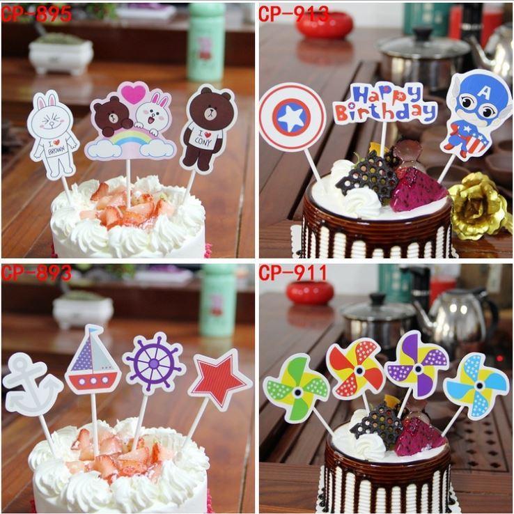 Mickey Mouse Peppa Pig Cupcake Toppers Birthday Cake Topper Decorating Picks Kids Wedding Baby Party Decorations(1140L)