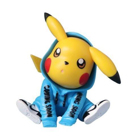 Pokemon Pikachu Pink and Blue Hoodie Sneakers Cute Action Figure Ornament Model Toys 风衣皮卡小精灵神奇宝贝(1670L) - Image 9