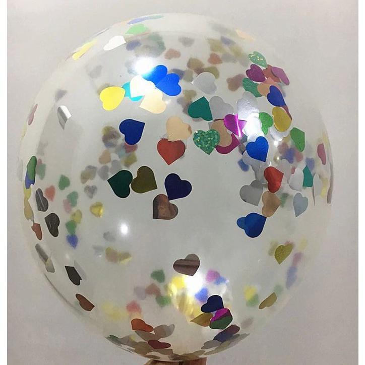 NEW 12Inch Heart Star Rainbow Blue Silver Rose Pink Confetti Latex Balloons Transparent for Party Birthday Decor(587L) - Image 11