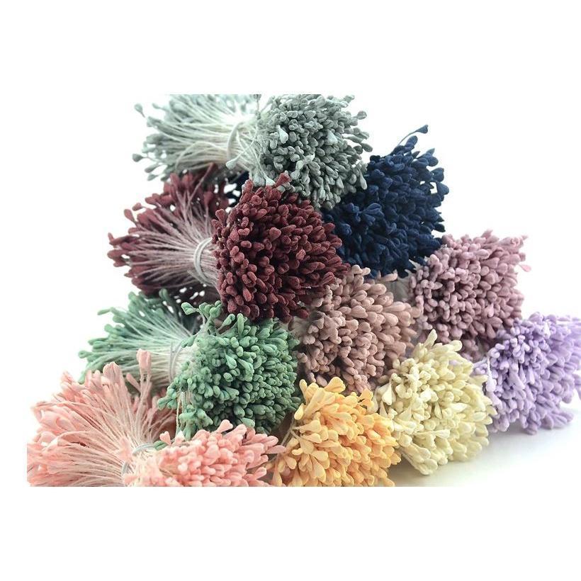 50pcs 3mm-5mm Mini Stamen Matte Handmade Artificial Flowers For Wedding Party Home Decoration DIY Flower Garland(1589L) - Image 2