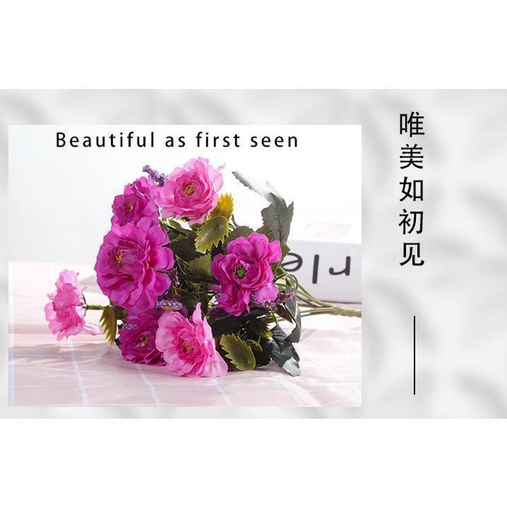 DIY Artificial Flowers Western Roses European Peony Flowers Home Party Decorative Festival Flowers (497L) - Image 9