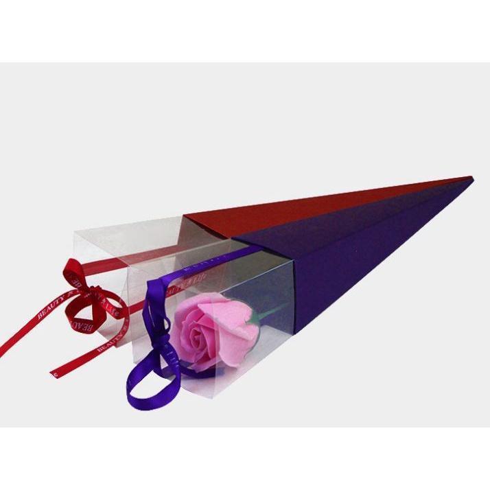 1pcs 6.5x43cm Transparency Bag Rose Single Flower Bag Bouquet Wrapping Paper Plastic Paper Bags Boxes Cases(493L) - Image 9