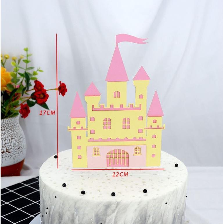 Castle Ferris Wheel Wedding Cake Topper Paper Happy Birthday Cream Cake Insert Flag 摩天轮创意蛋糕装饰(1148L) - Image 3