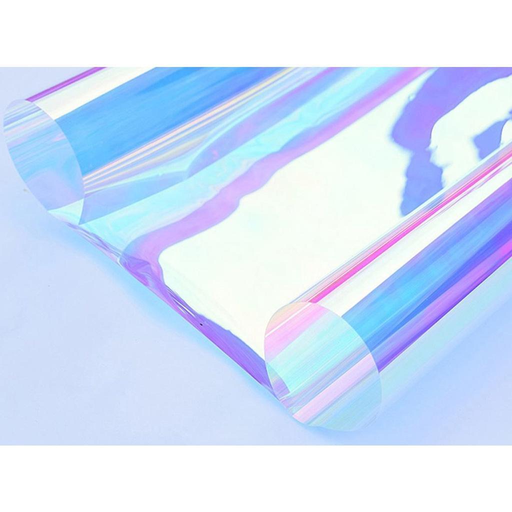 Nicrolandee 20 inch x 10 Yard Flower Wrapping Iridescent Cellophane Rainbow Film Christmas (647L) - Image 5