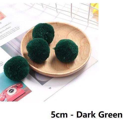 4pcs Colours pompom 5cm 2 kinds of size party home garden wedding decoration clothing DIY sewing children toys(1089L) - Image 11