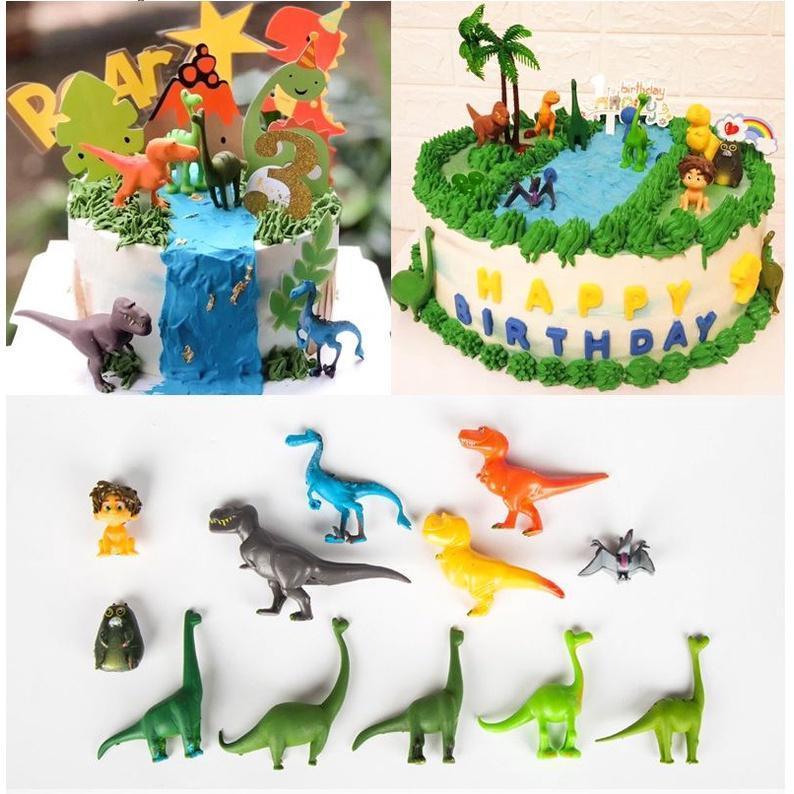 Dinosaur Party Forest Theme Cake Topper Happy Birthday Cake Top Baking Wedding Decoration Baby Party (772L)