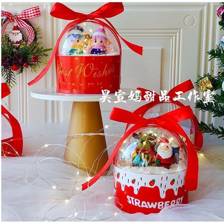 New Year Birthday Wedding Candy Box Transparent Acrylic Round Gift Box New Year Gift Packaging Box(1155L)
