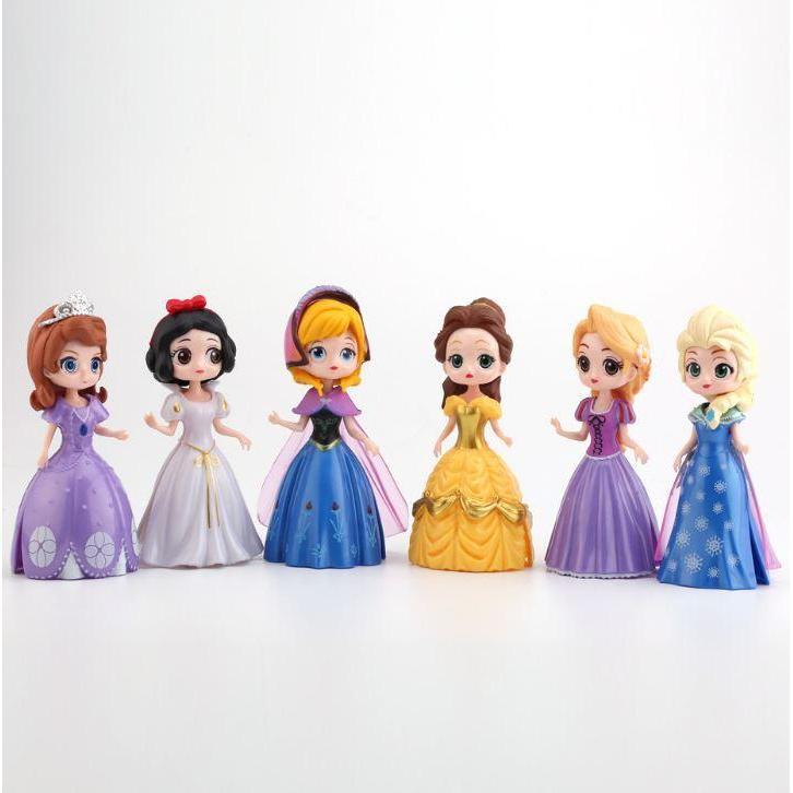 1set Disney Princess toys dolls frozen Elsa Anna Snow White Bella Magic clip Dress clothes change Figures Dolls (875L) - Image 3
