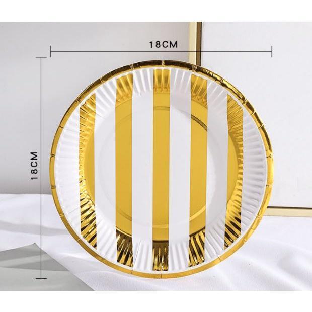 5pcs/lot 7/9inch Foil Gold Dot Birthday Wedding Party Supplies Decoration Cake Dish Disposable Paper Plates Baby (1758L) - Image 6