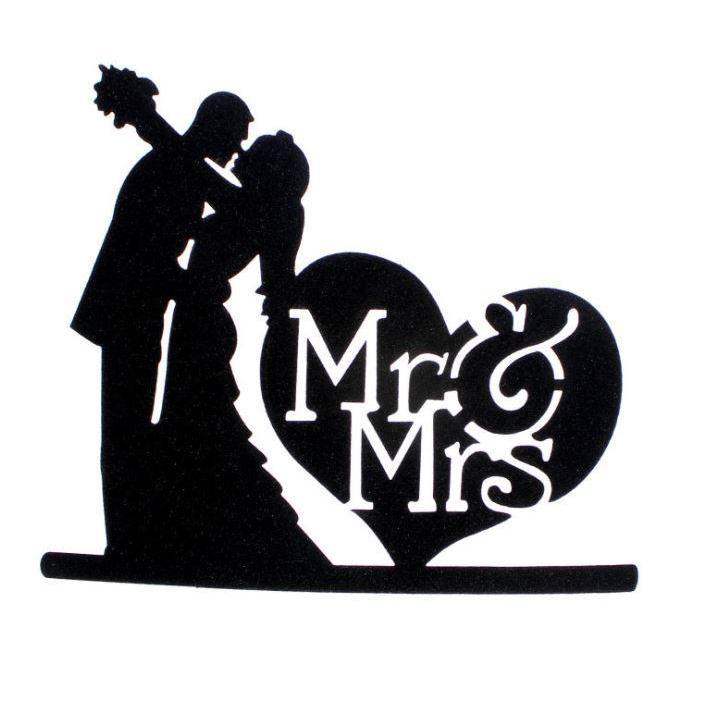 Paper Mr & Mrs Cake Flags Love Heart Wedding Cake Topper Bride Groom Wedding Party Cake Baking Decoration (1305L) - Image 11