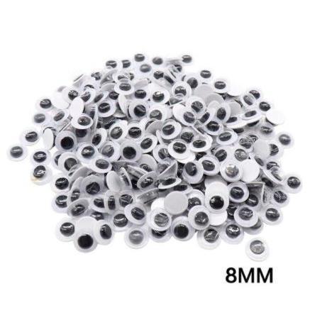 4~35mm Total Mixed Googly Eyes Self-adhesive DIY Scrapbooking for Teddy Bear 黑白活动眼睛 (846L) - Image 13