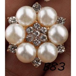 22mm~ 25mm Rhinestone Jewelry Buckle Rhinestone Pearl Hair Accessories, Jewelry Headwear Material DIY - Image 8