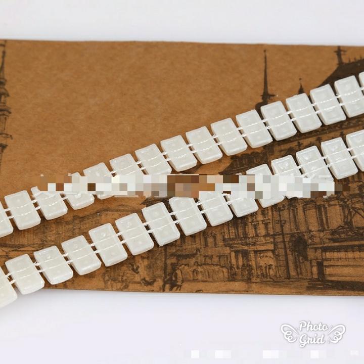 1yard ABS Plastic Imitation Pearl With 4mm Rhinestones Chain Trim Applique DIY Craf (918L) - Image 2