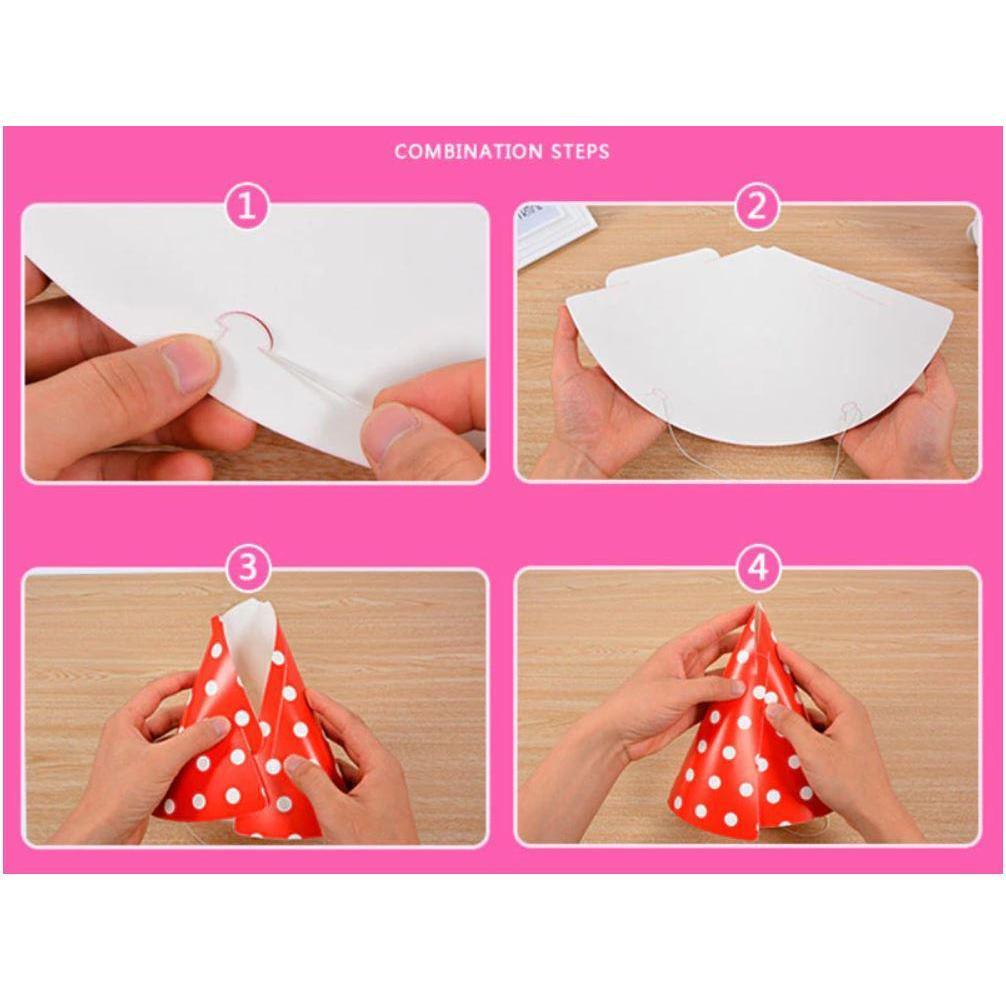 5pcs Happy Birthday Party Hats Paper Handmade Cap Shower Baby Decoration 生日帽 (574L) - Image 7