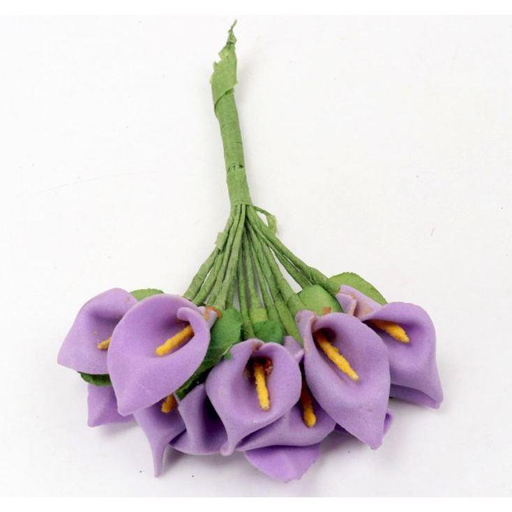 12pcs head/set Artificial Flowers 10 Colors Calla Lily Bridal Wedding Decoration Bouquet Head PE Real Touch(623L) - Image 16