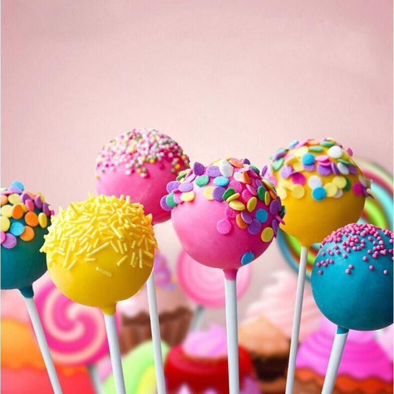 20pcs Plastic Paper Eco-friendly Lollipop Sticks Cake Pop Sticks Chocolate Sugar DIY Maker Tool Candy Making(1276L)