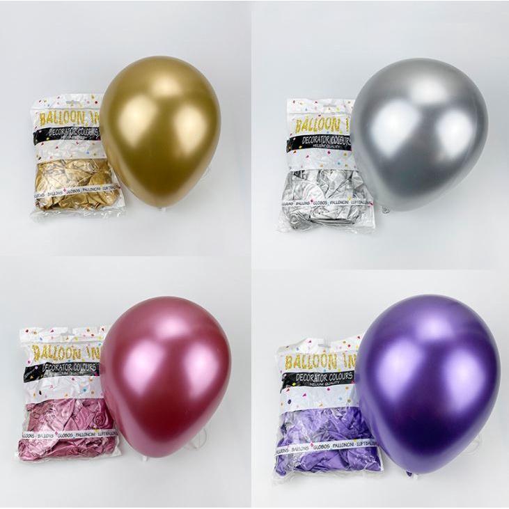 5pcs 12inch 3.2g/1pc Thick Chrome Metallic Colors Party Decor birthday Balloon Supplies Helium Favors ballons (1398L) - Image 2