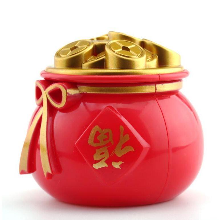 New Year Cake Decoration Lucky Cat Game Gold Red Color Printing New Year Resin Cake Insertion (1063L) - Image 5