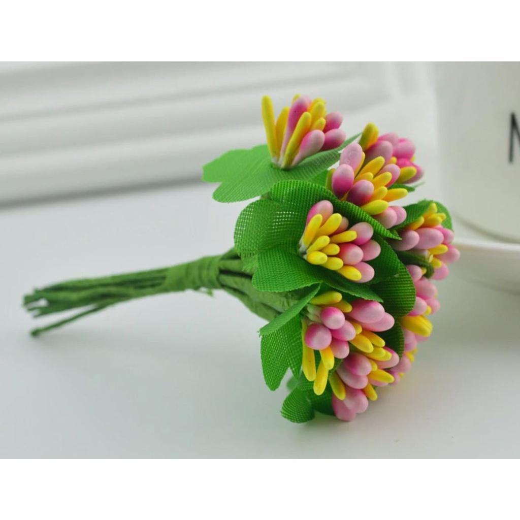 10pcs slik stamen bouquet diy handwork wreaths home wedding decoration Bride headdress gifts Artificial flowers(639L) - Image 7