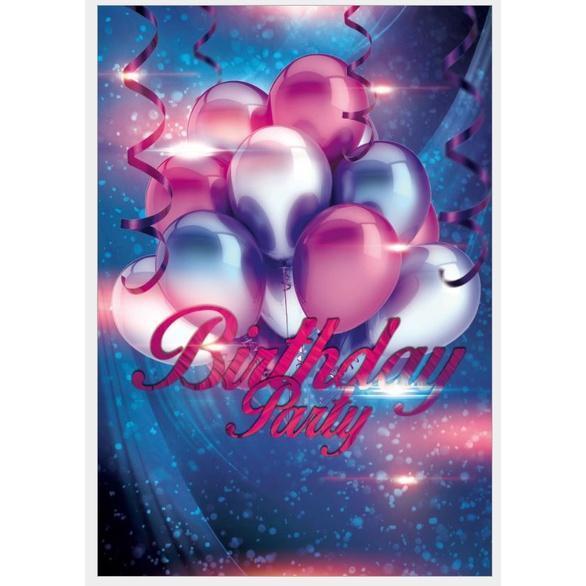 Happy Birthday Party Backdrop Gifts Birthday Cake Table Background Decoration Rainbow Balloon Sweet Candy (1608L) - Image 2