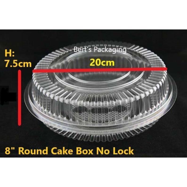 5/10pcs 8" Round Cake Plastic Tray Chiffon Cake Case Bakery Packaging Pastry Box (1380L) - Image 3
