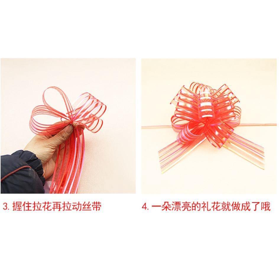 1pcs 5cm Lace Ribbon Christmas Gift Wrap Pull Bows Gift Ribbons Happy New Year Birthday Party Wedding Car Decor(472L) - Image 5