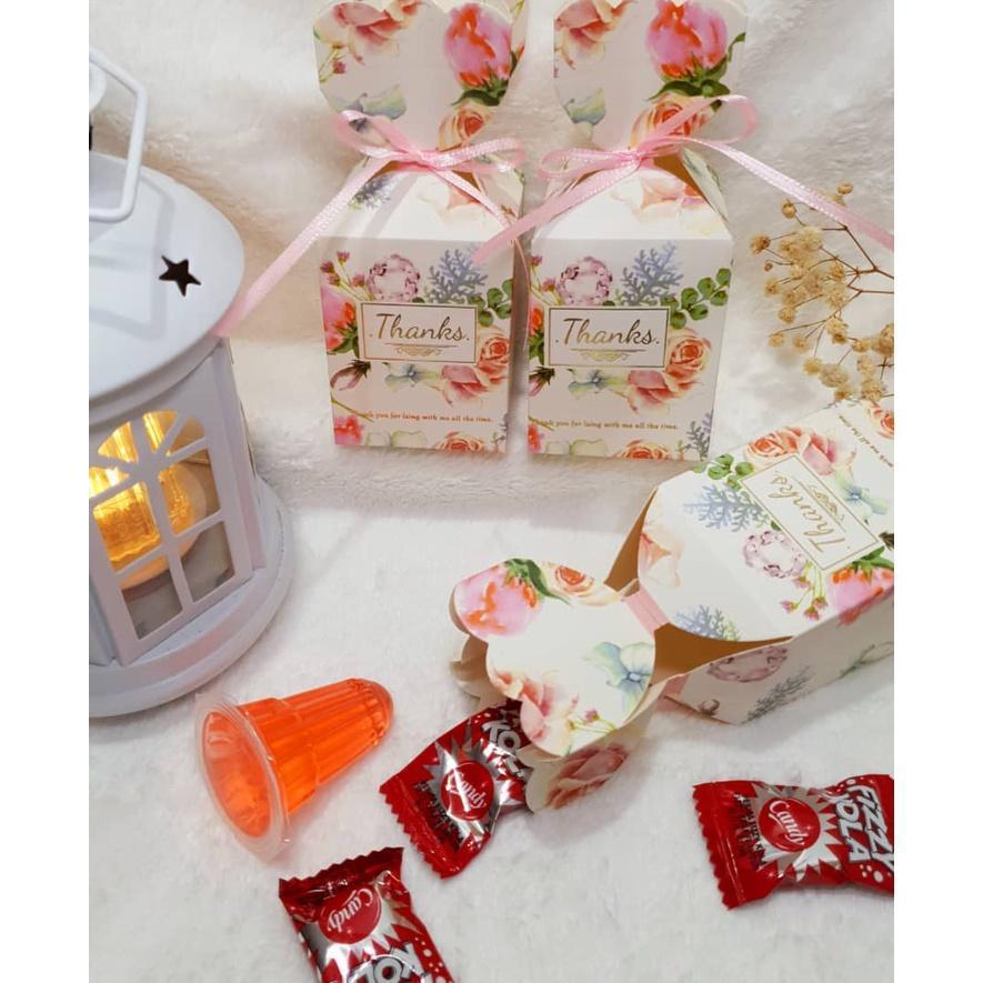 1set Comel Cute Candy Vase Pyramid Box Door Gift Wedding Souvenir Goodies Kahwin Kenduri(1528L) - Image 2