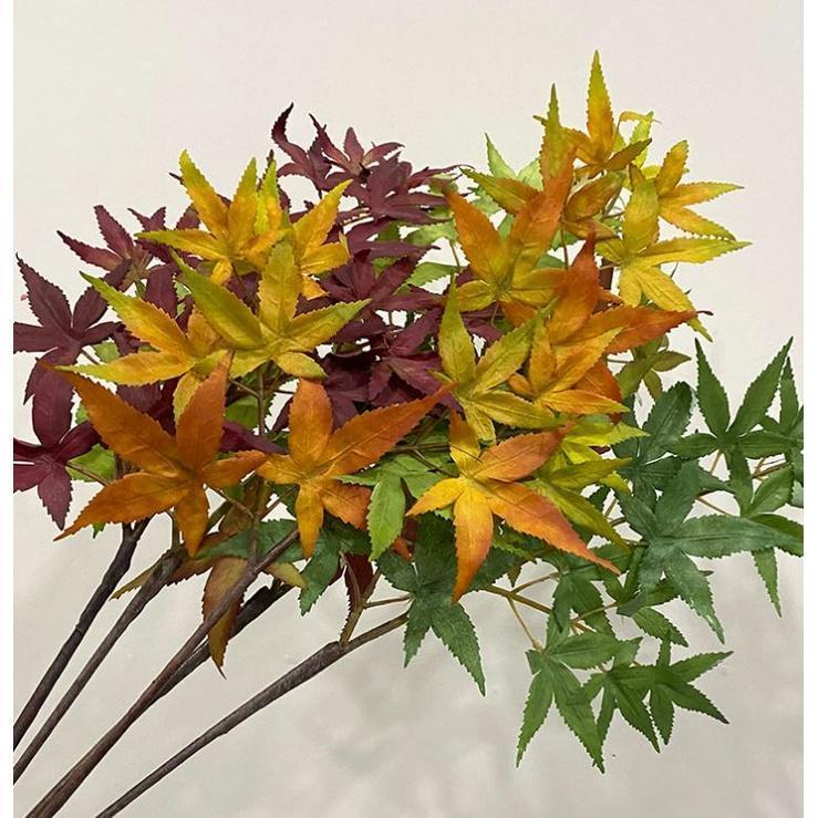 Artificial maple leaf red maple branch DIY wedding garden christmas interior maple tree decor fake tree material(1638L) - Image 3