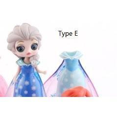 Disney Q Version Frozen Anime Figures Princess Change Clothes Dolls Dress Action Figures Kids Toys Cake6款换装公主艾莎白雪(1688L) - Image 9