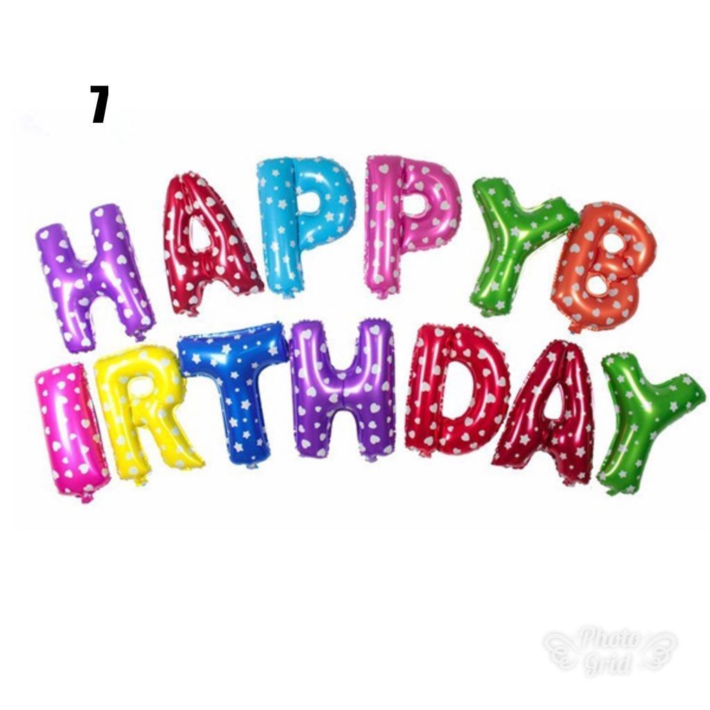 16 inch variety of color rose gold silver happy birthday letter balloon 铝膜英文字母气球 (297L) - Image 9