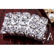 Rhinestone Jewelry Buckle Rhinestone Pearl Hair Accessories, Jewelry Headwear Material DIY-334 - Image 2