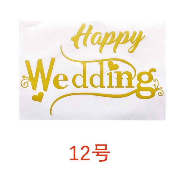 Happy Wedding I Love You PVC Sticker for Balloons Bubble Clear Helium Balloon Birthday Wedding Valentine's Day (865L) - Image 13