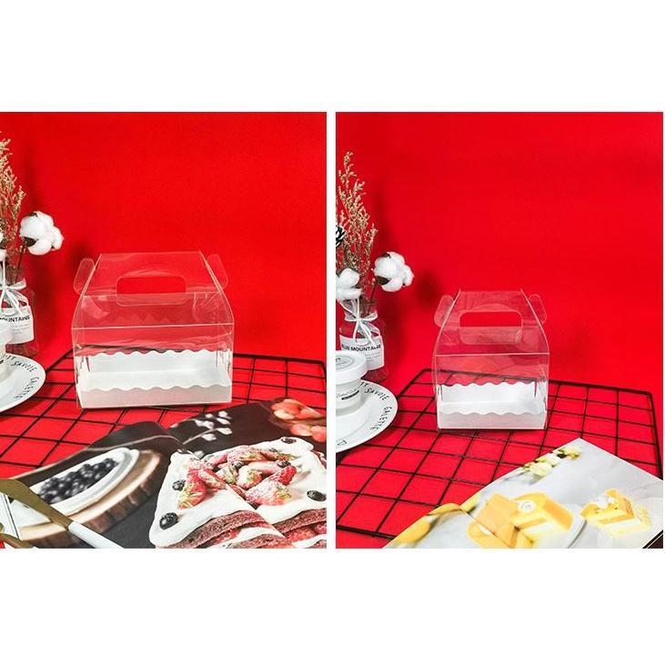 Handle Transparent Birthday Cake Boxes With Paper Tray Wedding Handmade Gift Supplies Baby Show Favor Box(1010L) - Image 7