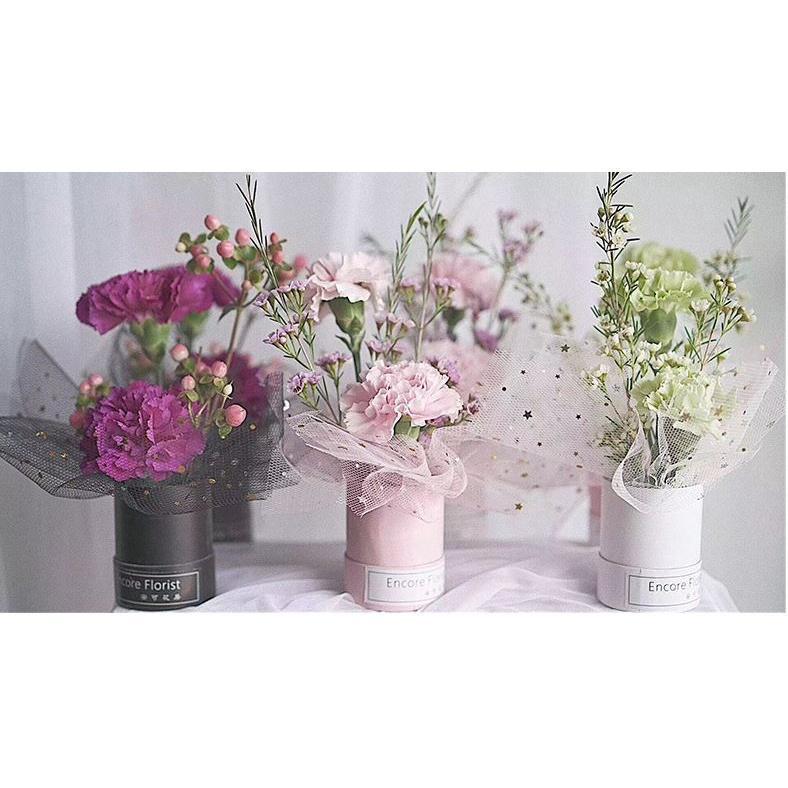 1roll Star Moon Soft Lace Mesh Wrapping Paper Flower Bouquet Florist Supplies DIY Decor Valentine's Day Gift(1420L) - Image 9