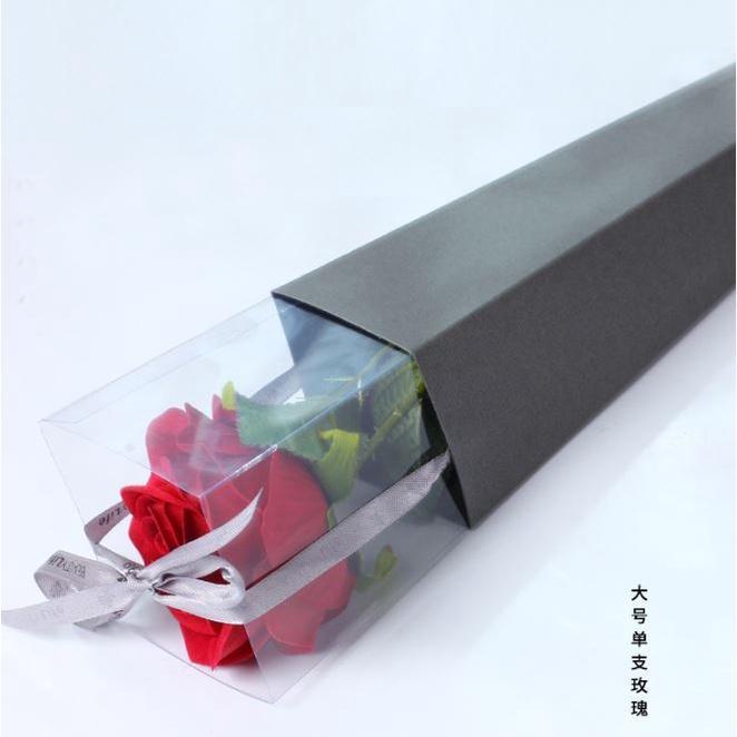 65cm Vintage triangle Flower Packaging Box Valentine's Day Rose Flower Transparent Single Bouquet Gift Box (1925L) - Image 8