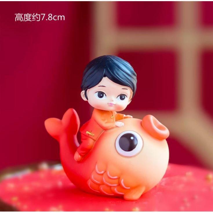 Happy New Year Cake Topper Red Cute Boy and Girl For Christmas Party Cake Decorations Tiger Gifts New Year (1705L) - Image 6